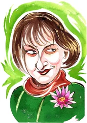 Judith Bingham - farbige Karikatur
